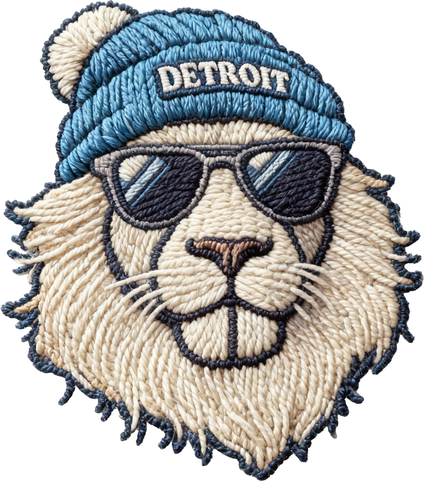 DETROIT LIONS FAUX YARN DTF TRANSFER