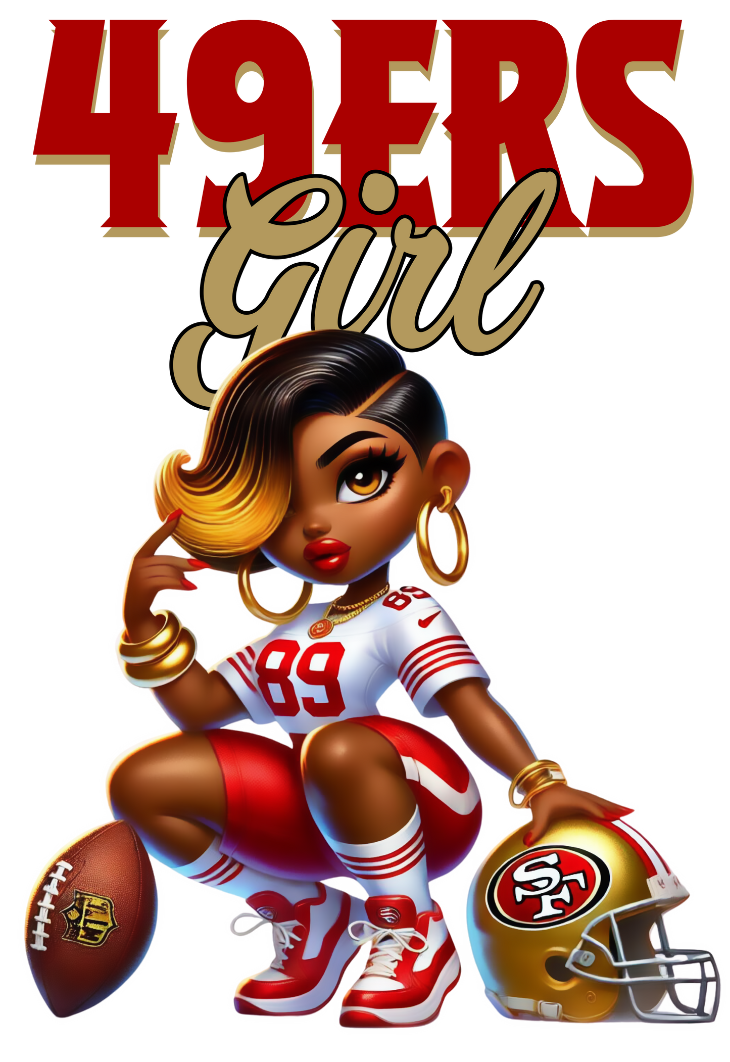 San Francisco 49ers Girl DTF Transfer
