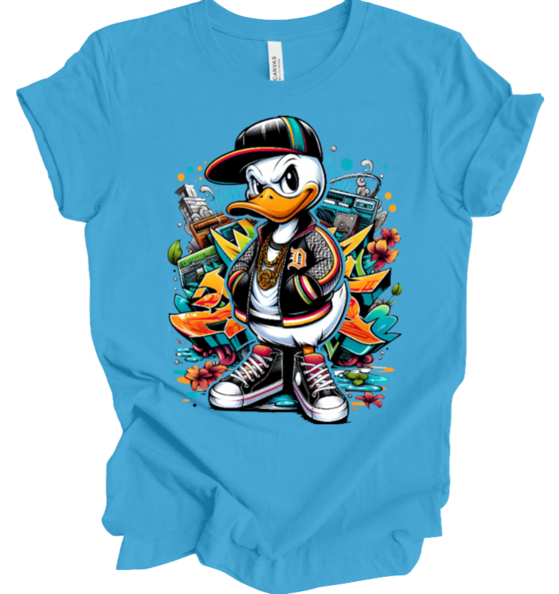"Detroit Graffiti Donald Duck" T-shirt