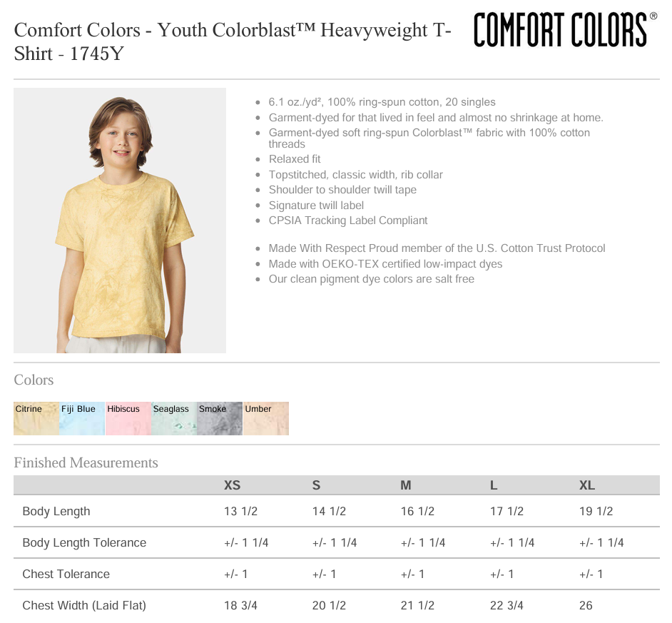 Comfort Colors - Youth Colorblast Heavyweight T-Shirt