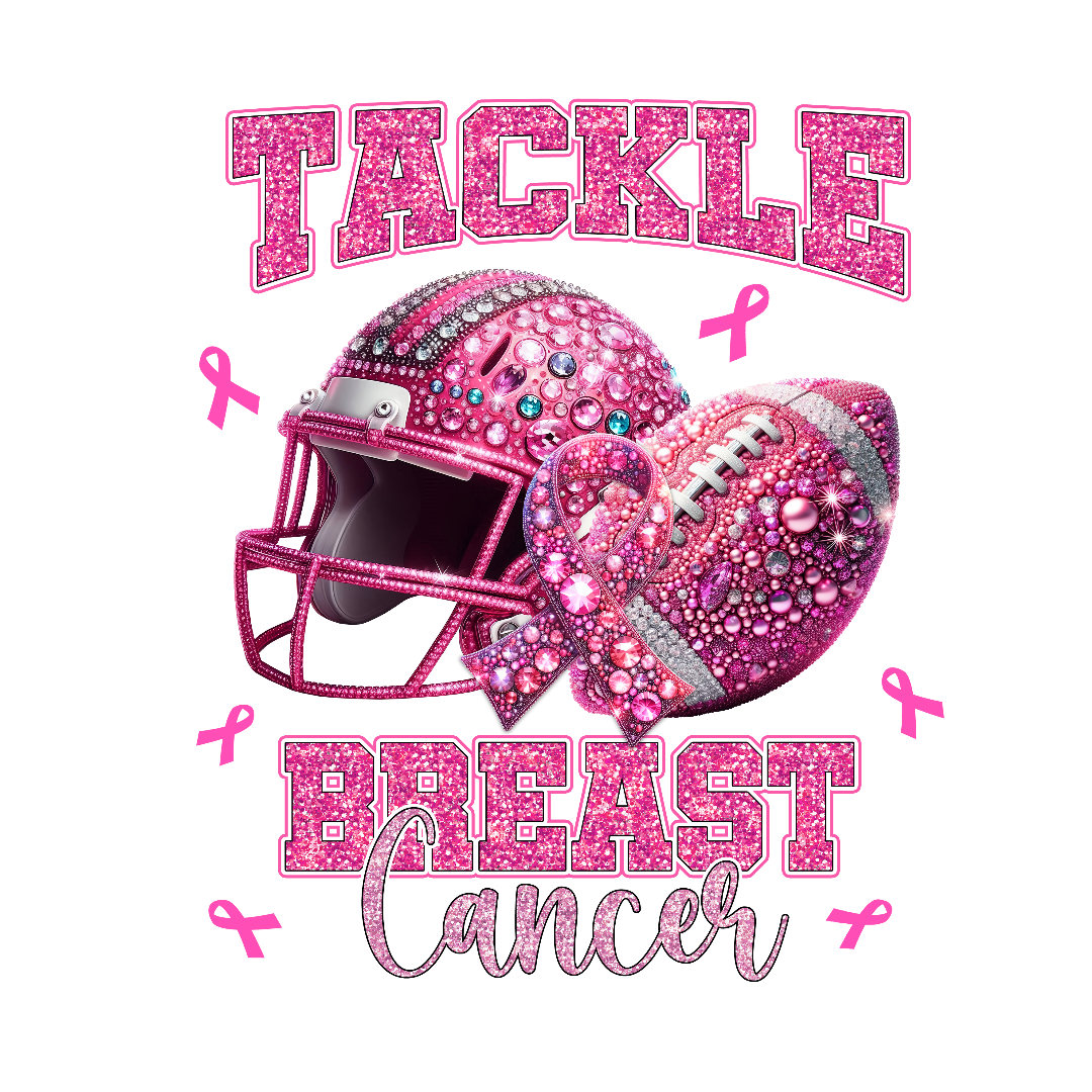 Breast Cancer Awareness Football DTF Transfer