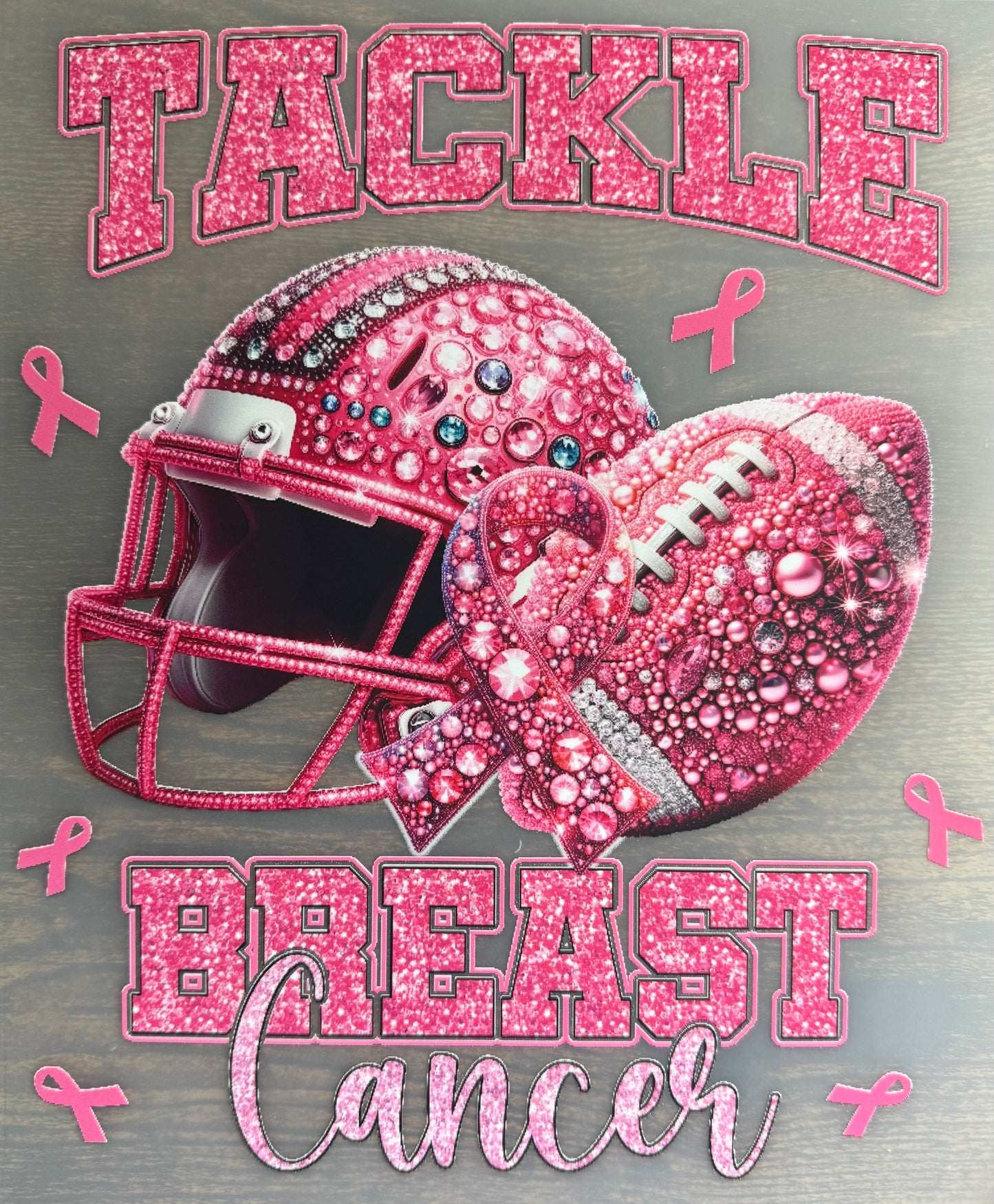 Breast Cancer Awareness Football DTF Transfer