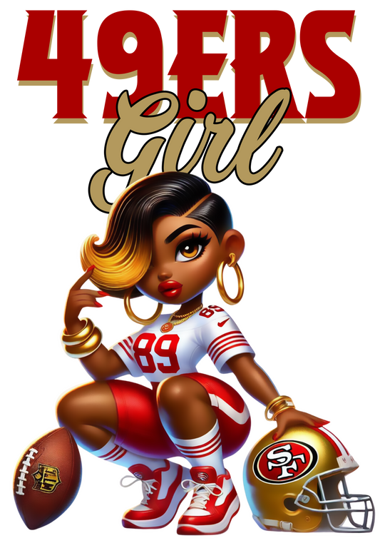 San Francisco 49ers Girl DTF Transfer