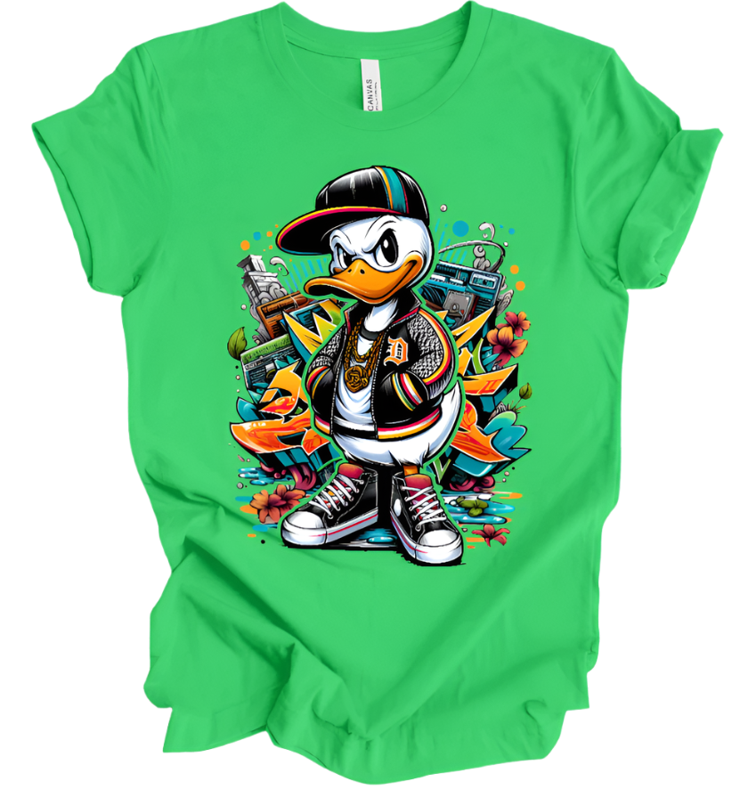 "Detroit Graffiti Donald Duck" T-shirt