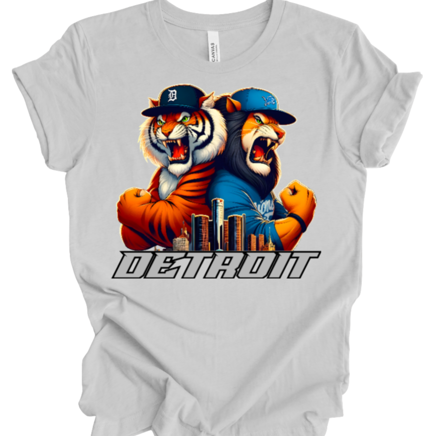 "Detroit TIgers + Lions" T-shirt