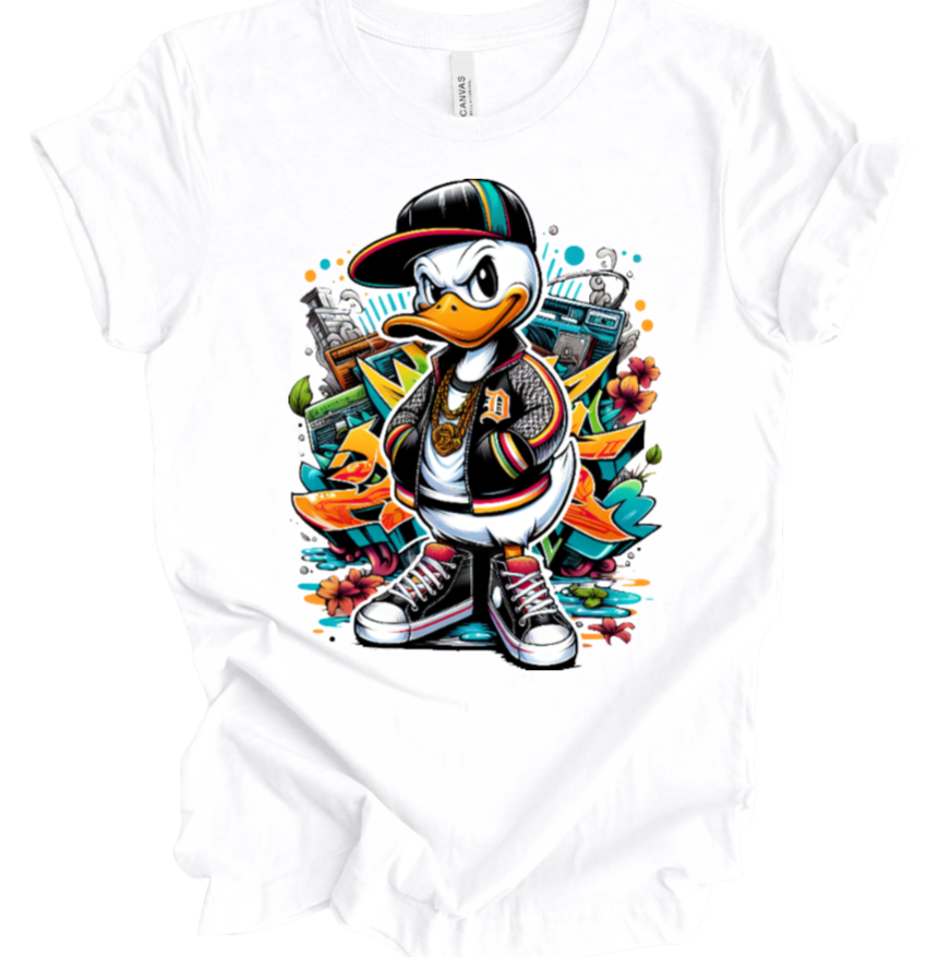 "Detroit Graffiti Donald Duck" T-shirt
