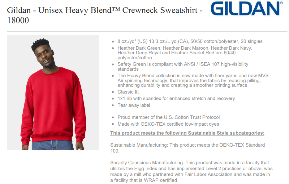 Gildan - Unisex Heavy Blend Crewneck Sweatshirt
