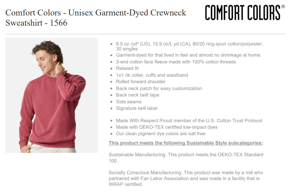 Comfort Colors - Unisex Garment-Dyed Crewneck Sweatshirt
