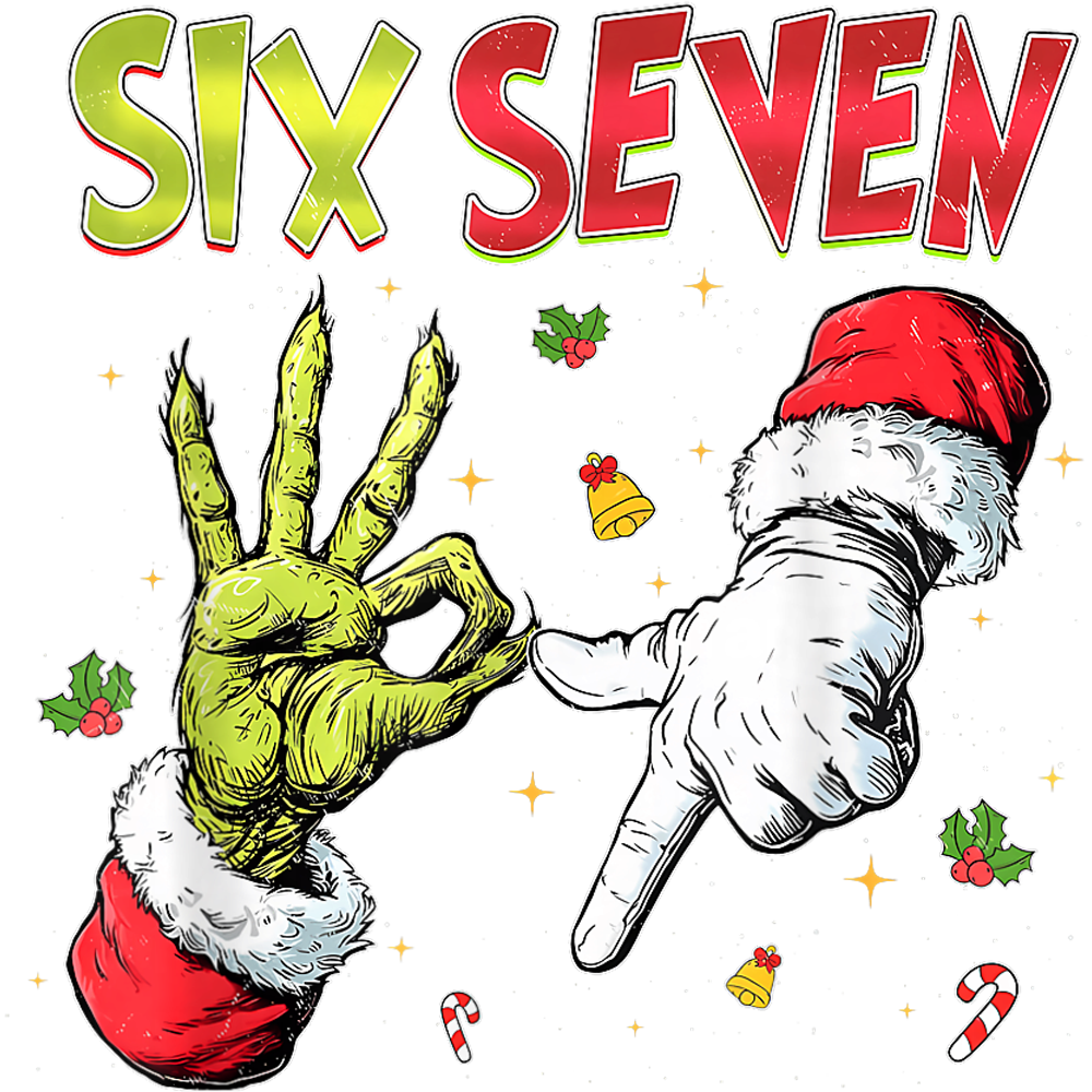 Six, Seven Christmas DTF Transfer