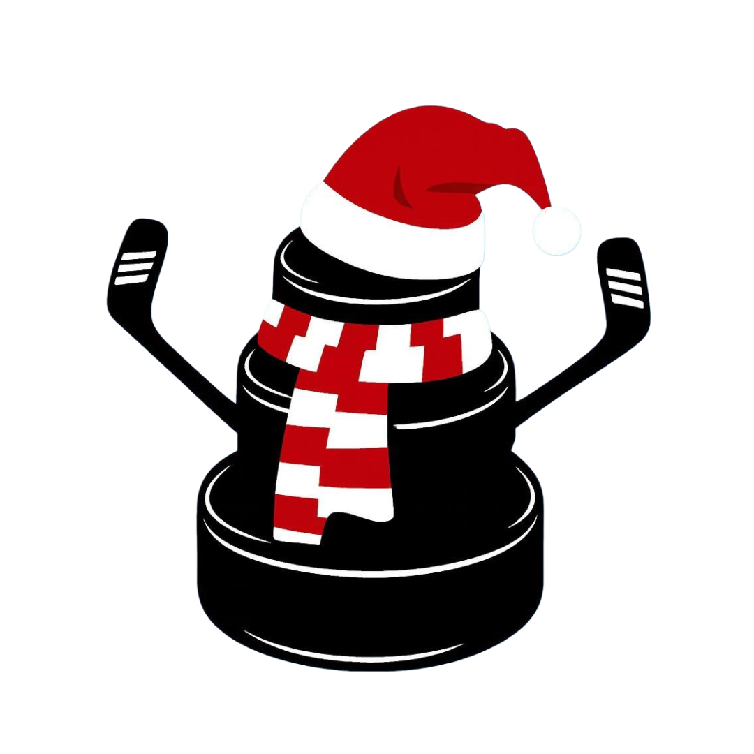 Christmas Hockey Puck Snowman DTF Transfer