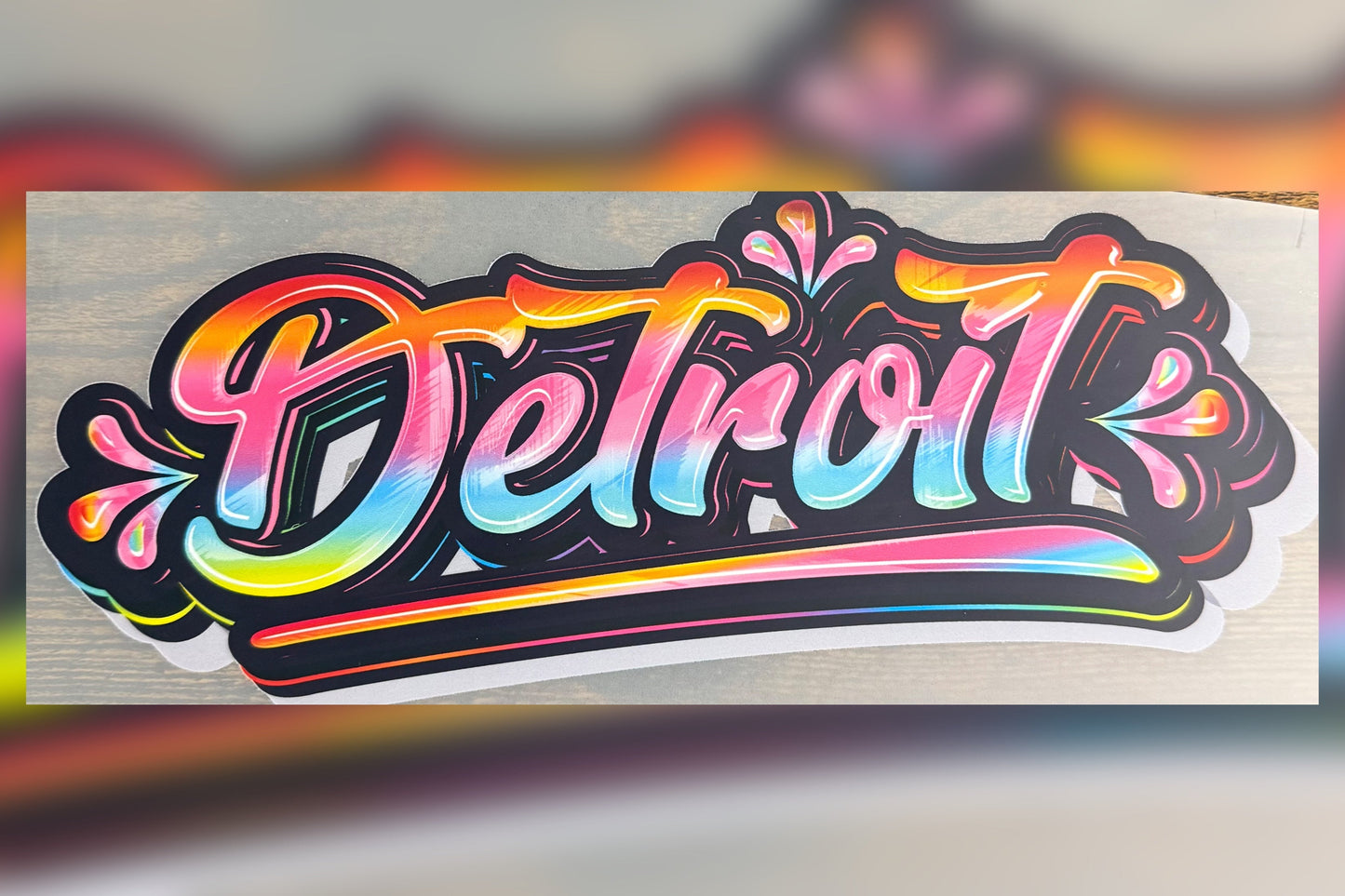 Detroit Fluorescent Design DTF Transfer